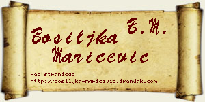 Bosiljka Marićević vizit kartica